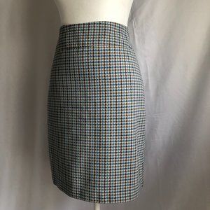 The Limited Women's Gray Blue Brown Houndstooth Size 8 Pencil Skirt